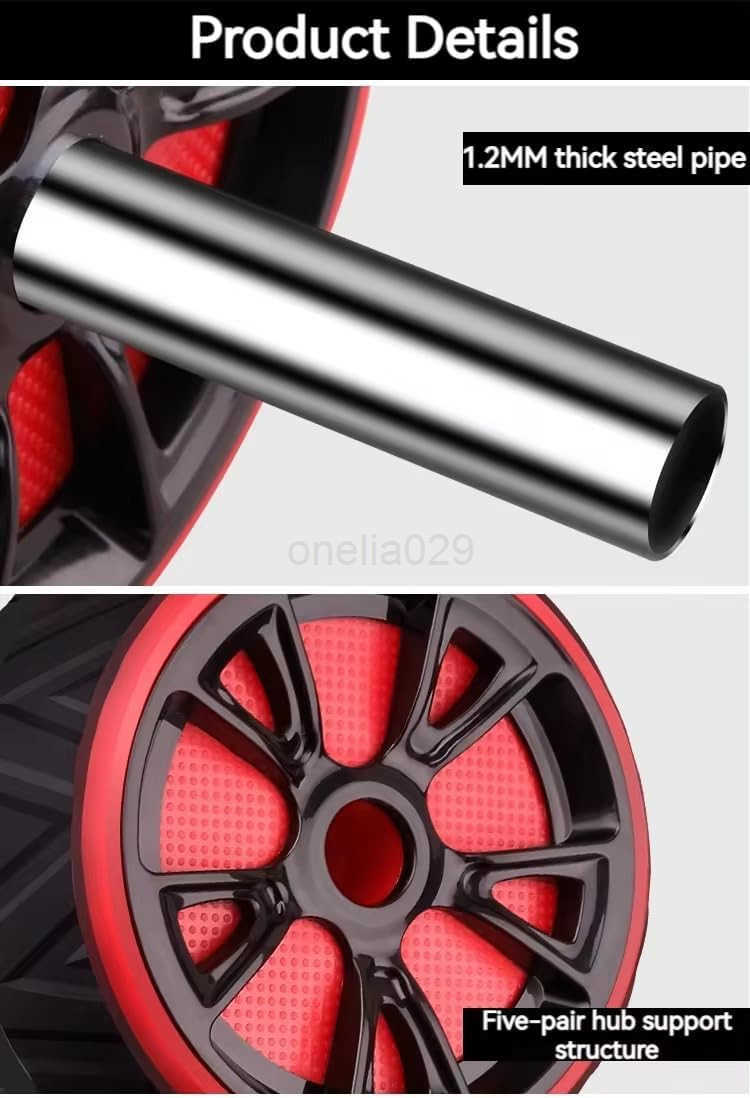 Ab Roller Wheel for Core Abdominal Workout Fitness Equipment for Men Women Home Gym Exercise Wheel with Knee Pad Strength Training Gear for Abs Core W