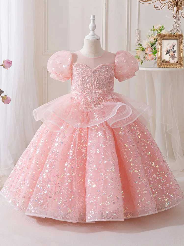 2025 Girls Summer New High-End Host Birthday Performance Light Luxury Piano Performance Princess Dress Z250904