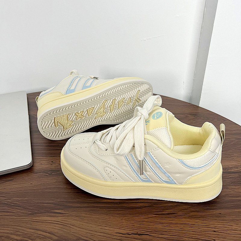 Women's platform shoes fashionable style low-top round-toe women's shoes versatile niche white shoes canvas shoes