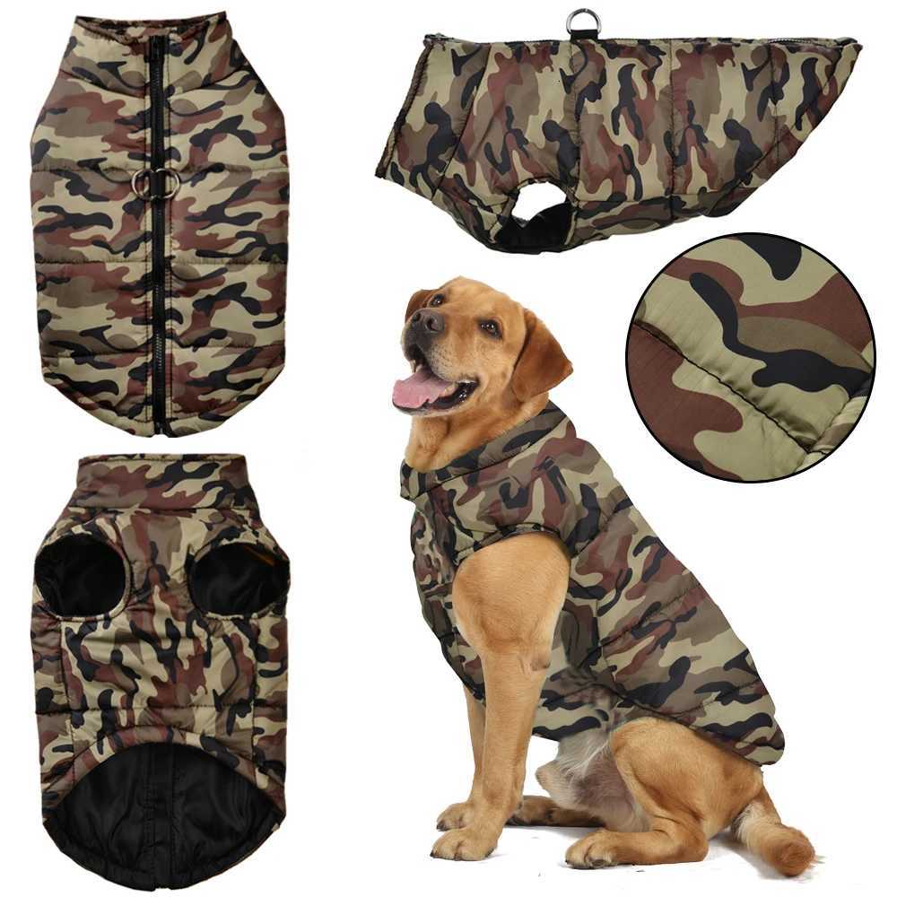 Winter Dog Clothes Coat Waterproof Puppy Cat et For Large Dogs Camouflage Print Warm Windproof Pet Labrodor Apparel Costume W250904