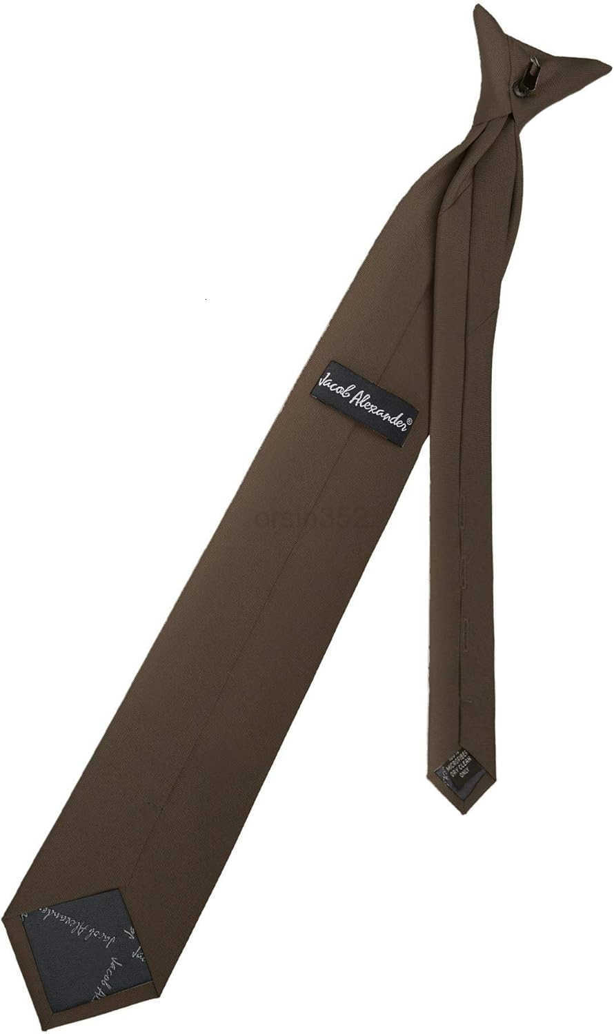 Uniform Solid ClipOn Tie with ButtonholesW250904