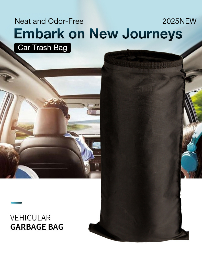 Versatile Car Trash Can & Folding Organizer: Store Accessories Efficiently Behind Seats