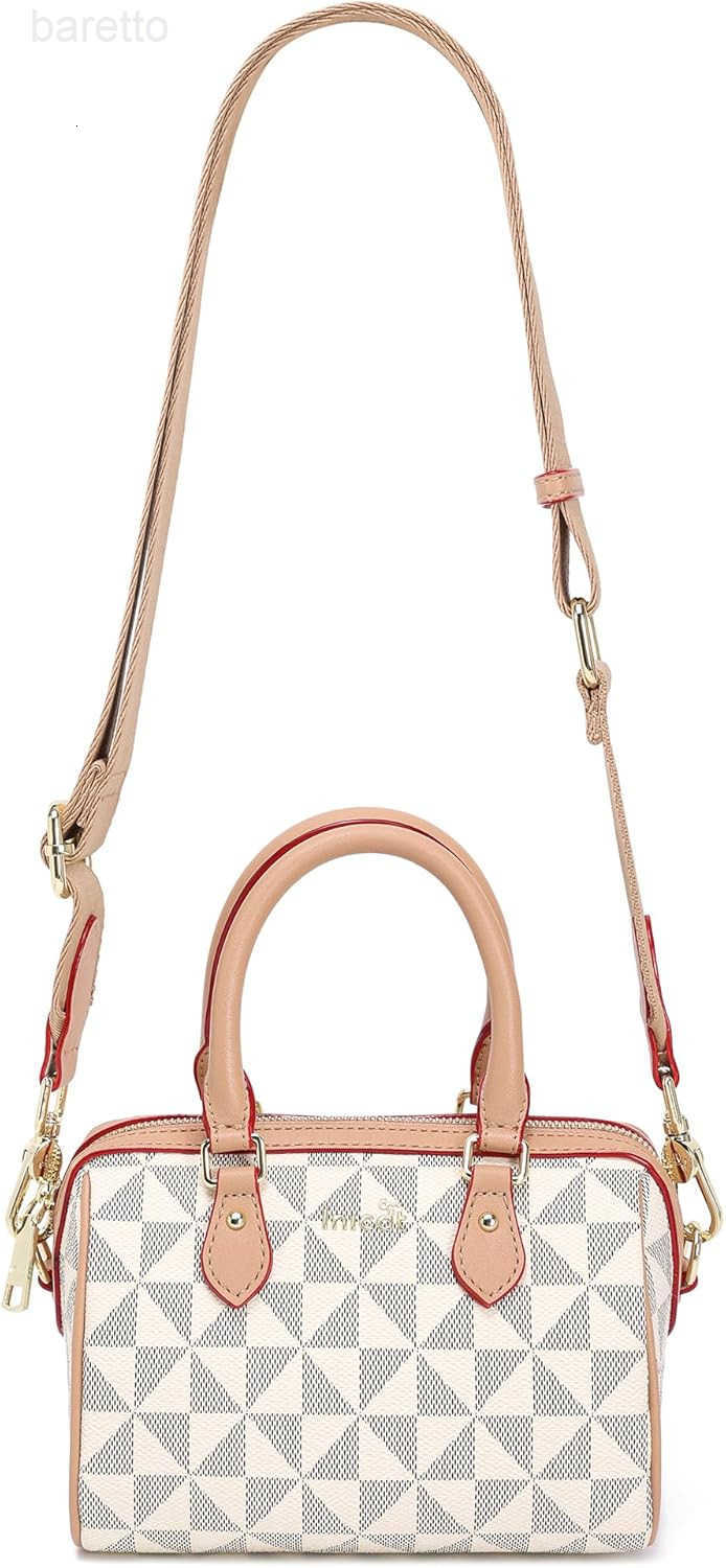 Barrel Bag for Women Top Handle Satchel Shoulder Boston Bags Crossbody Purse Handbag with Detachable Long Strap M250904