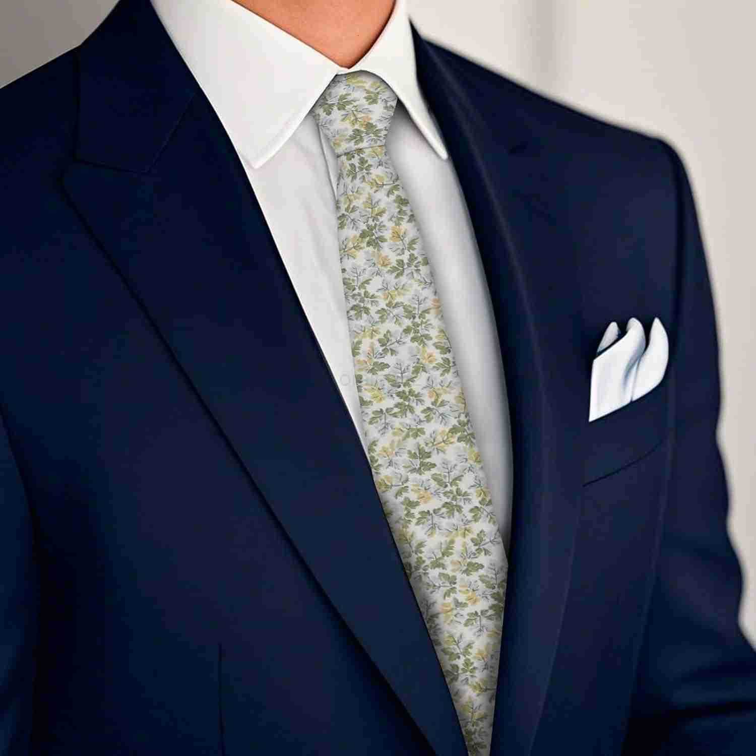 Tie for Men Cotton Vintage Floral Mens Neckties 256 Skinny Ties for Men Accessory Wedding Formal Casual PartyW250903