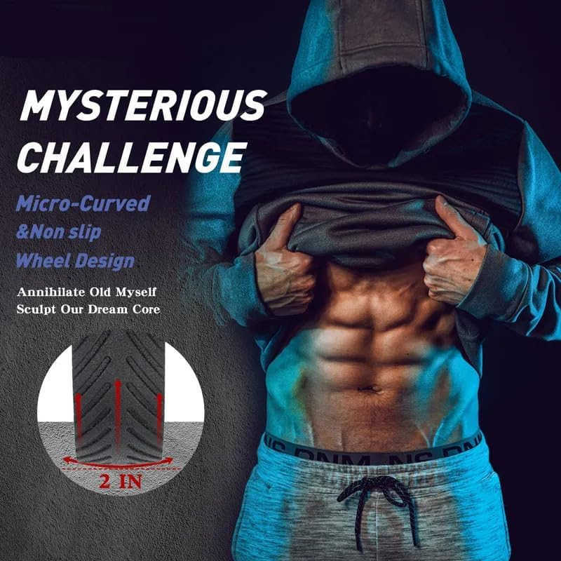 Ab Roller Wheel Ab Workout Equipment for Abdominal Core Strength Training Home Gym Fitness Equipment Exercise Wheel for Men Women W250903