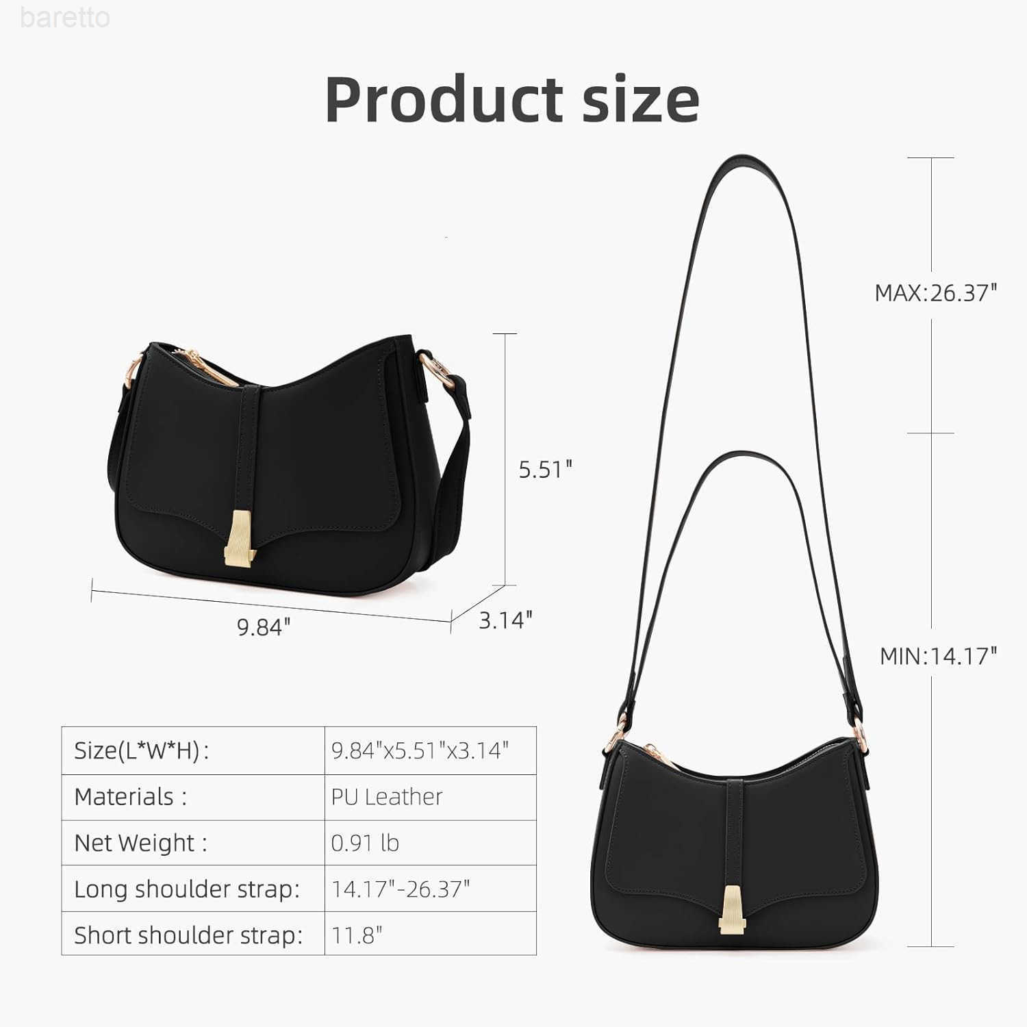 Crescent Shoulder Bag for Women Vintage Retro Vegan Leather Clutch Tote Handbags Crossbody Bags Handbag for Women M250904