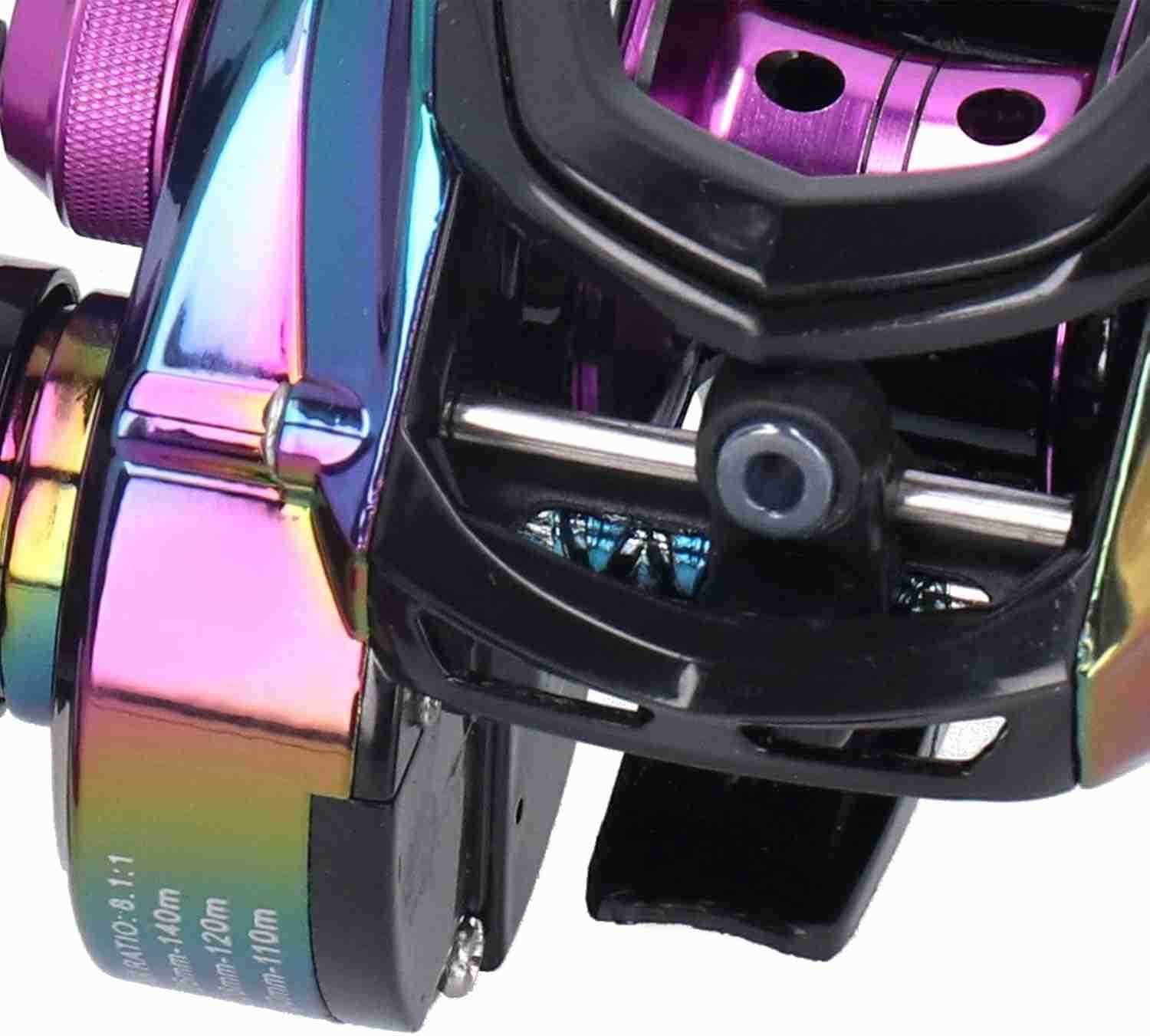 Fishing Reel Casting Reel High Speed Ratio 811 Baitcasting Fishing Reel Metal Lightweight 12 Gear Magnetic Brake for Fishing W250904