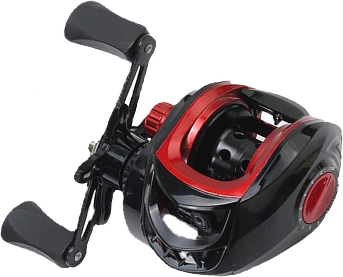 Metal Baitcasting Reel Long Cast Spool 721 Gear Ratio Baitcaster Fishing Reel for Saltwater Freshwater Anglers W250904