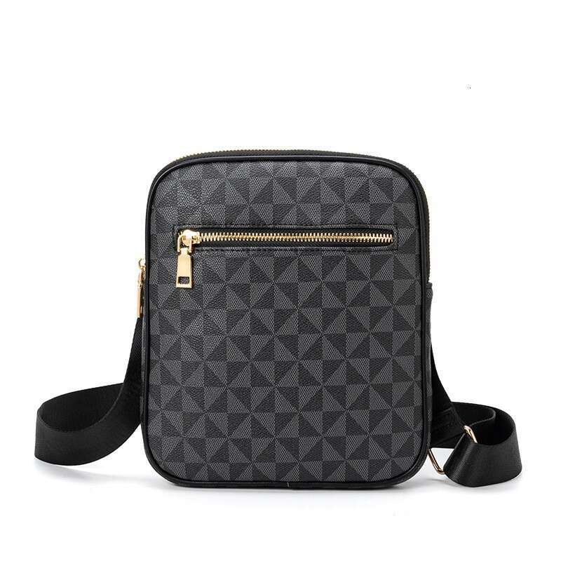 DHessentials Vintage Minimalist Unisex Sling Bag | Luxury Geometric Print Crossbody Bag for Men & Women | Durable PU Leather Daily Use