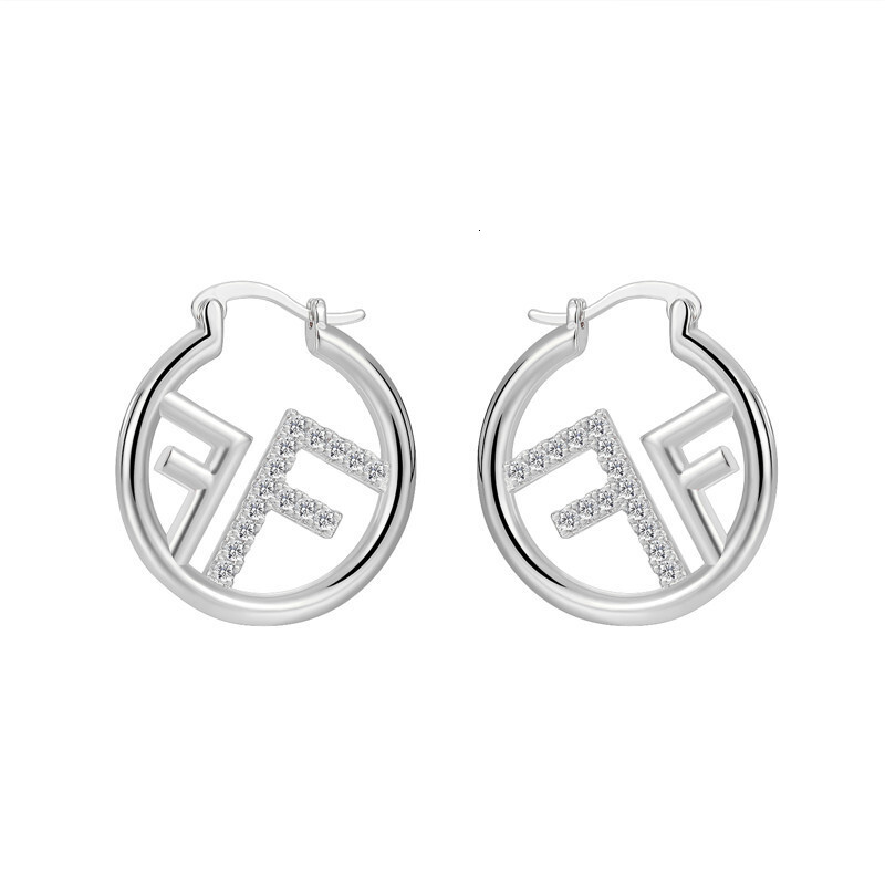 2025 New Designer Luxury Free Shipping Letter F High-end Earrings Light Luxury Niche Design Elegant Internet Celebrity Personality Earrings New Ear Cl