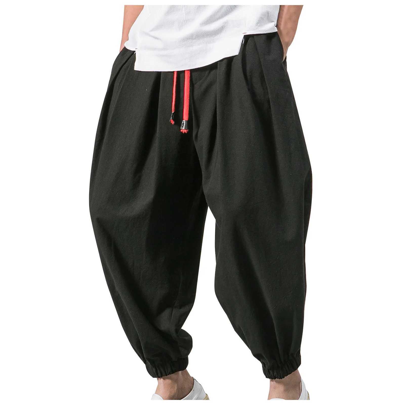 New Oversize Men Loose Harem Pants Autumn Chinese Linen Overweight Sweatpants High Quality Casual Brand Trousers MaleXJ250904