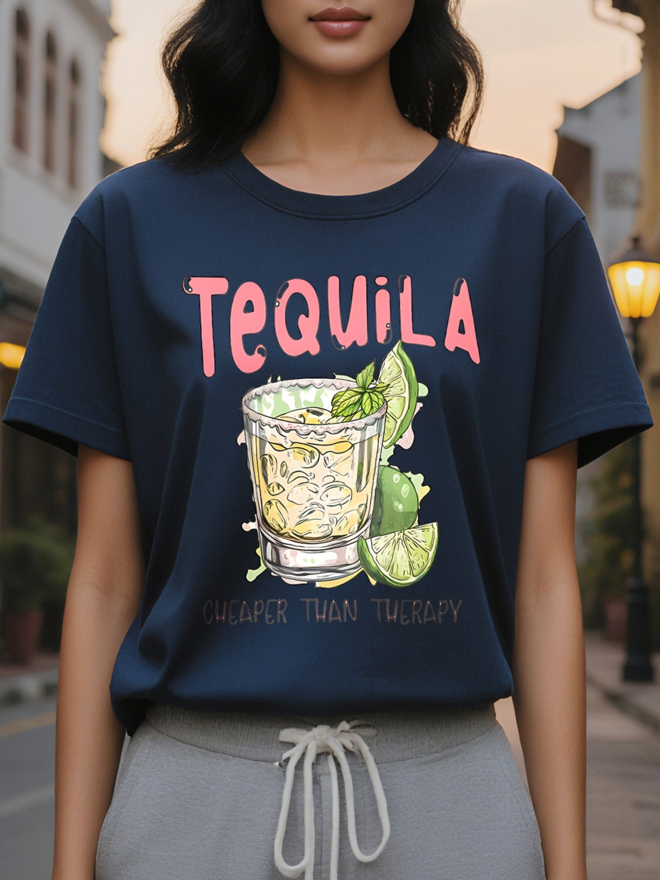 Women's pattern T-shirt cheaper than relaxing tail design white casual short sleeved round neck breathable jacket