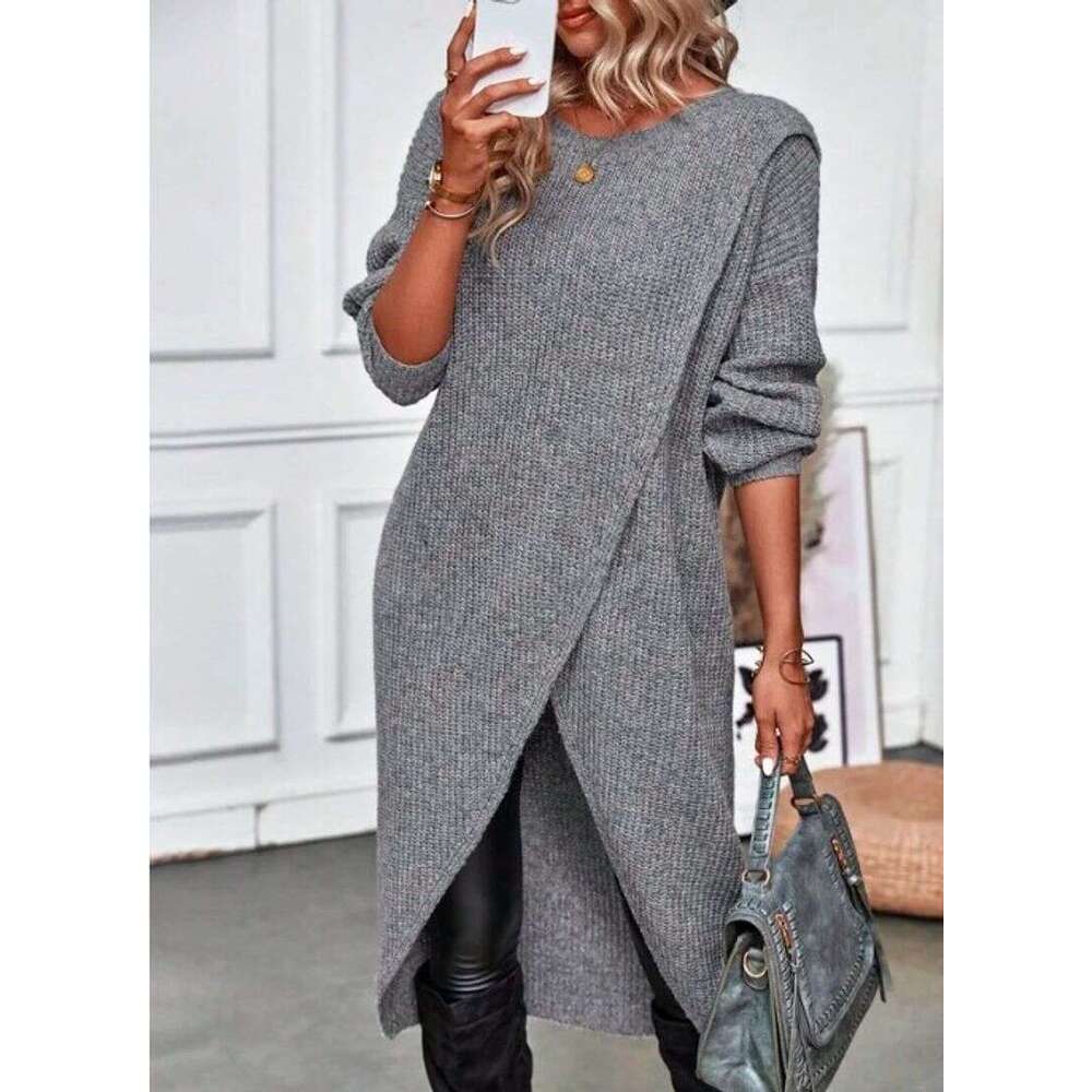 Women's Clothing Women's Knitted Long Dress Jacket