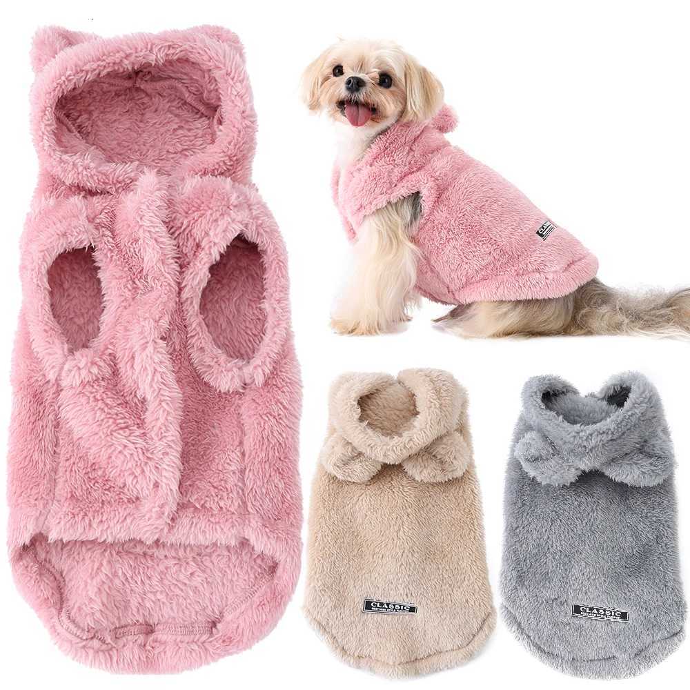Autumn Winter Dog Clothes For Small Medium Dogs Warm Plush Rabbit Ears Pet Coat Cute Soft Puppy Sphynx Cat Chihuahua Costume W250904