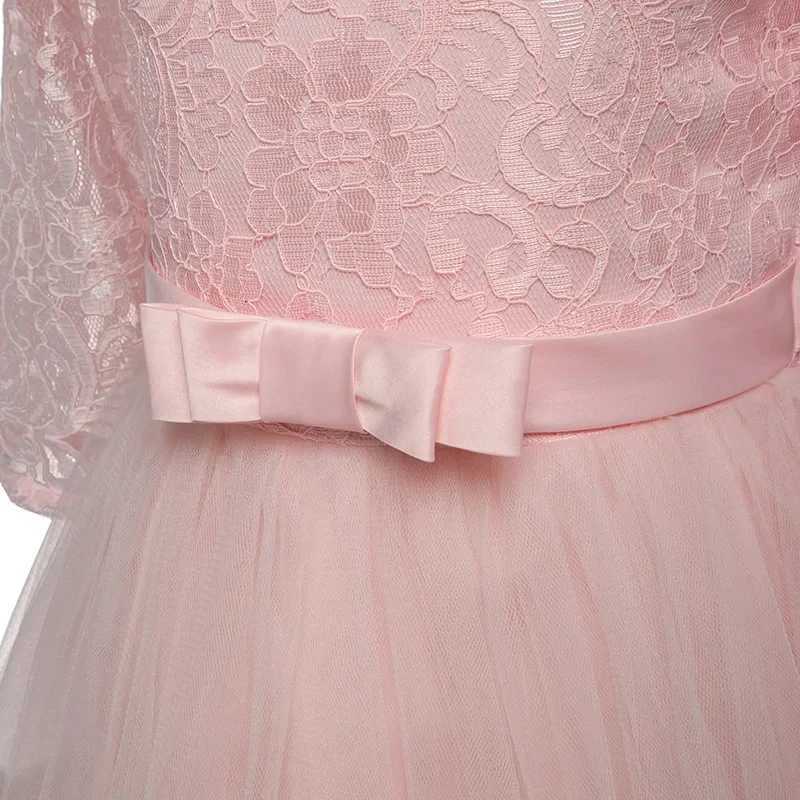 Baby Princess Dress Girl Party Ball Gown Wedding Lace Dresses Kids Christmas Bridesmaid Costume Birthday Party Dress 4-14 Years Z250904