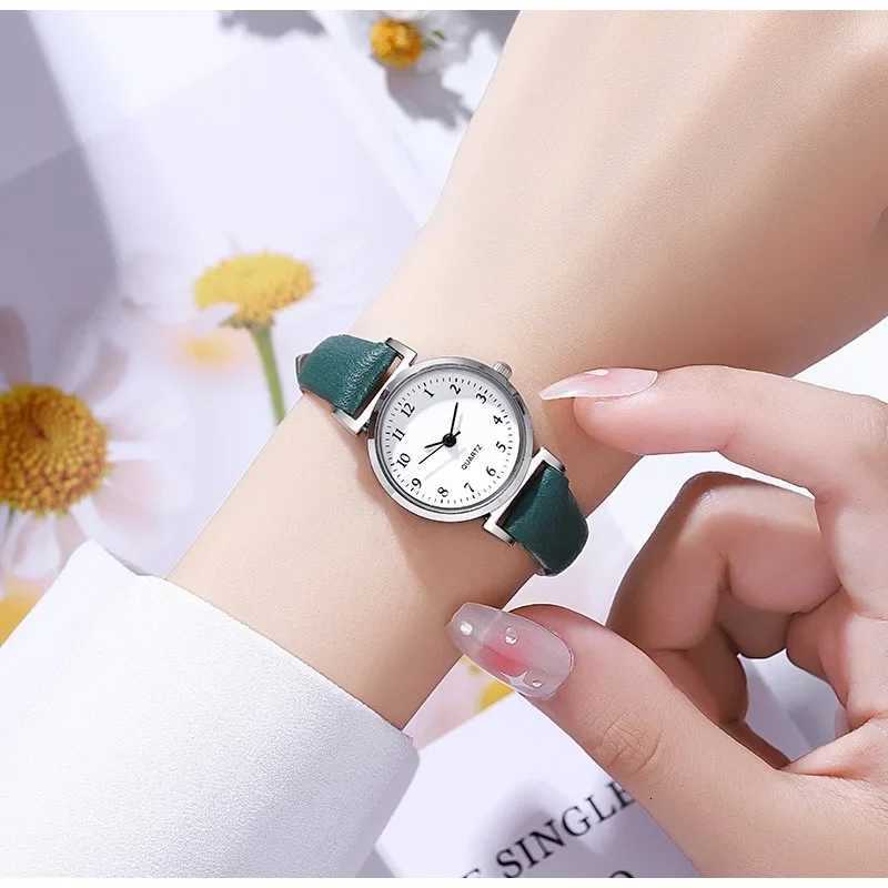 Simple Retro Wens Watch Small Dial Thin Strap Leather Band Quartz Watches for Ladies Wristwatch Clock X250904