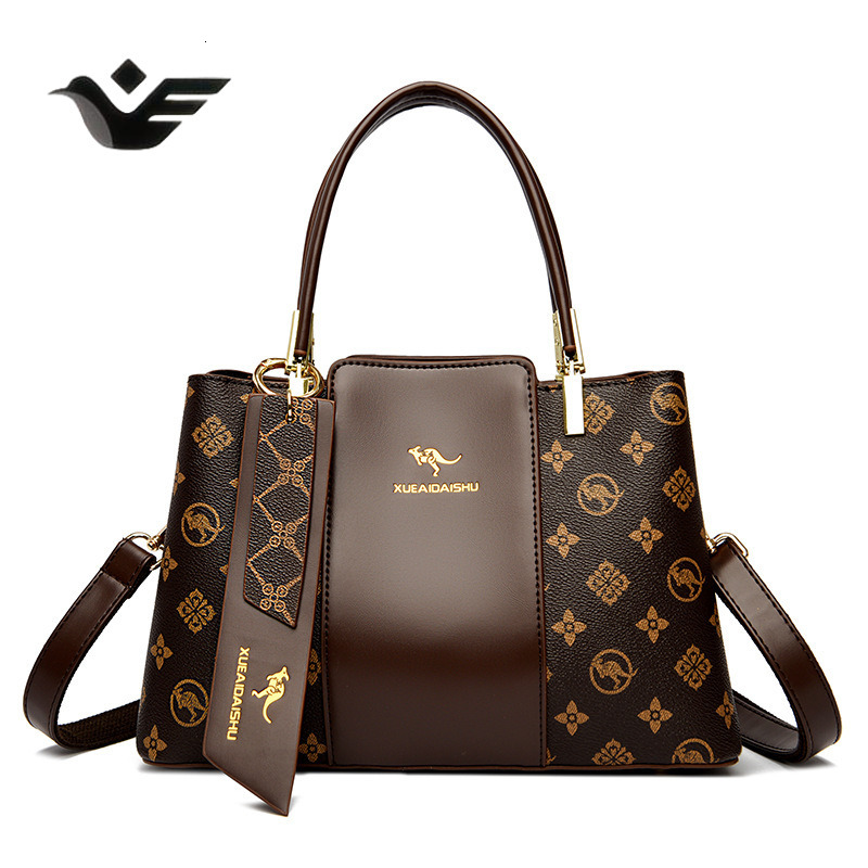 Feiyan Free Shipping New Designer Luxury Shopping Kangaroo Soft Leather Single Shoulder Crossbody Women's Handbag Patchwork Color Block Vintage B