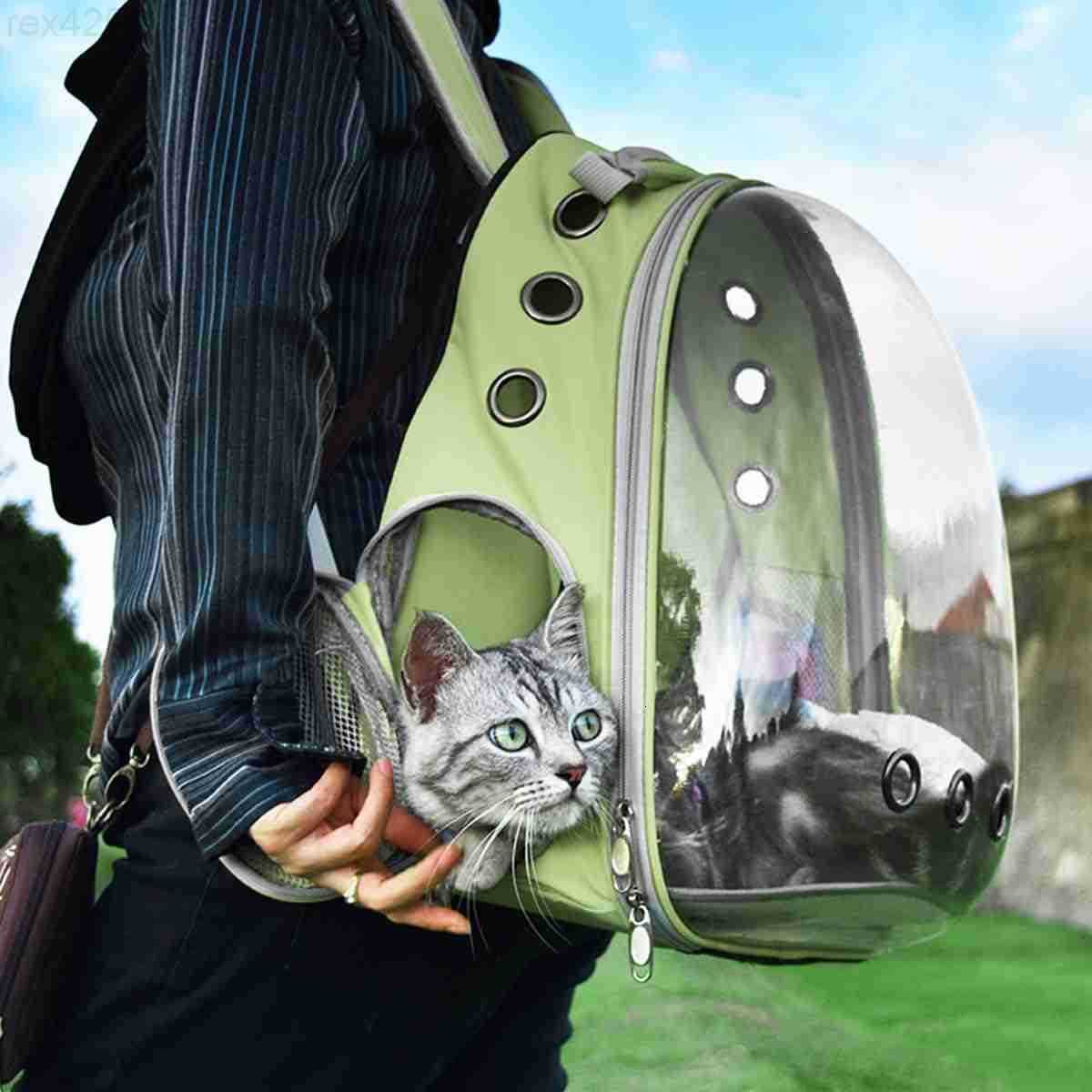 Cat Backpack Carrier Bubble Expandable Foldable Breathable Pet Carrier Dog Carrier Backpack for Large Big Cats Hiking Travelling Camping Back Expandab