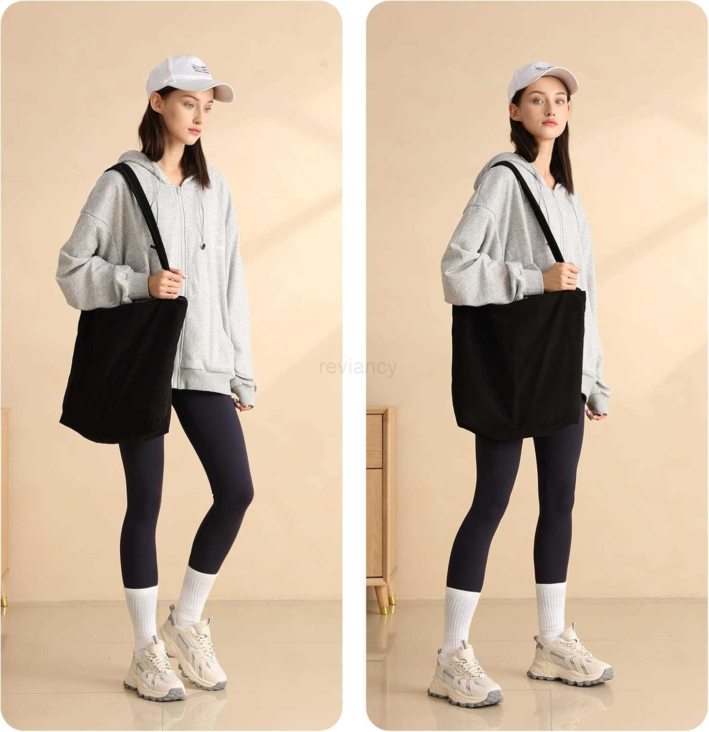 Tote Bag for WomenHobo HandBags with ZipperLarge Capacity Casual Shoulder Handbags with Inner PocketsW250904