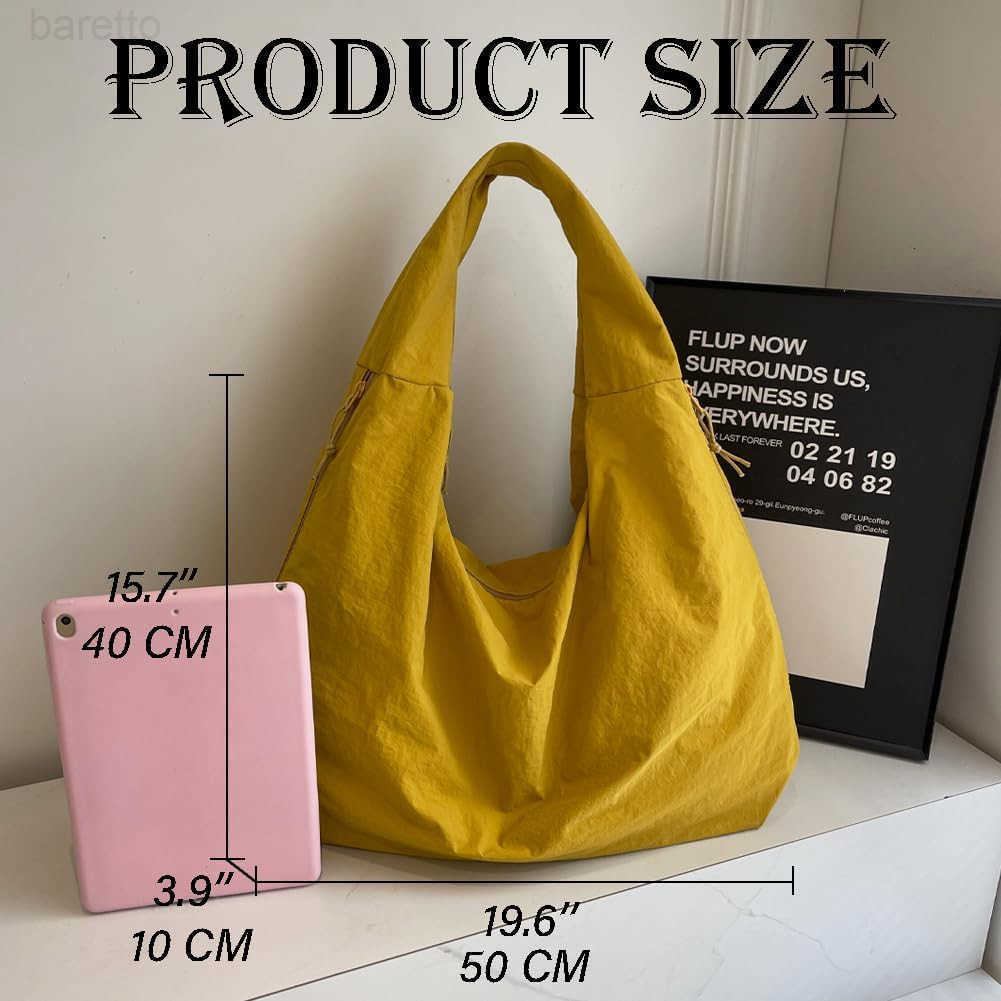 Large Nylon Hobo Bag Women Crescent Shoulder Bag Vintage Tote Bag Casual Shopper Handbag for Women M250903