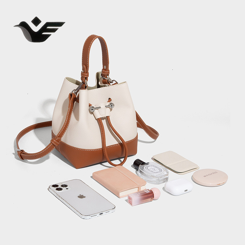 Feiyan Free Shipping New Designer Bag Luxury Shopping Bag Niche Design Retro Drawstring Bucket Bag Summer New High-end Handheld Shoulder Crossbody Bag