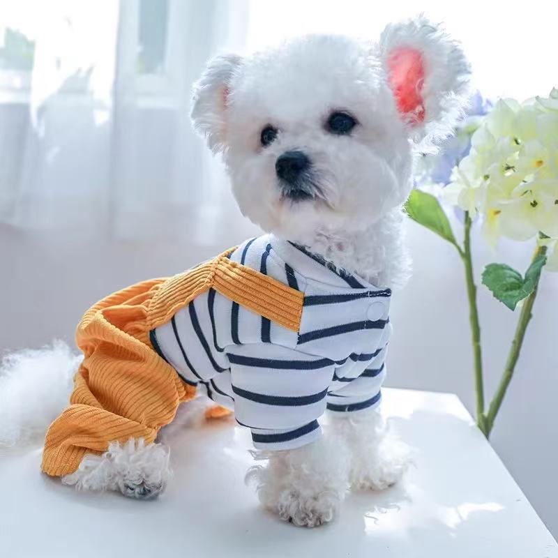 T1121 Pomeranian dog cute clothes thick warm autumn and winter Teddy Bichon pet kitten winter hooded fleece