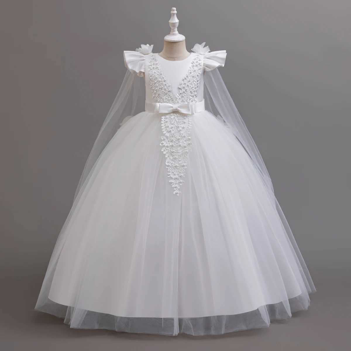 10 Long Flower Bridesmaid Dresses For Girls Children Wedding Prom Gown Girl Party Dress Elegant Kids Communion Evening Clothes Z250904