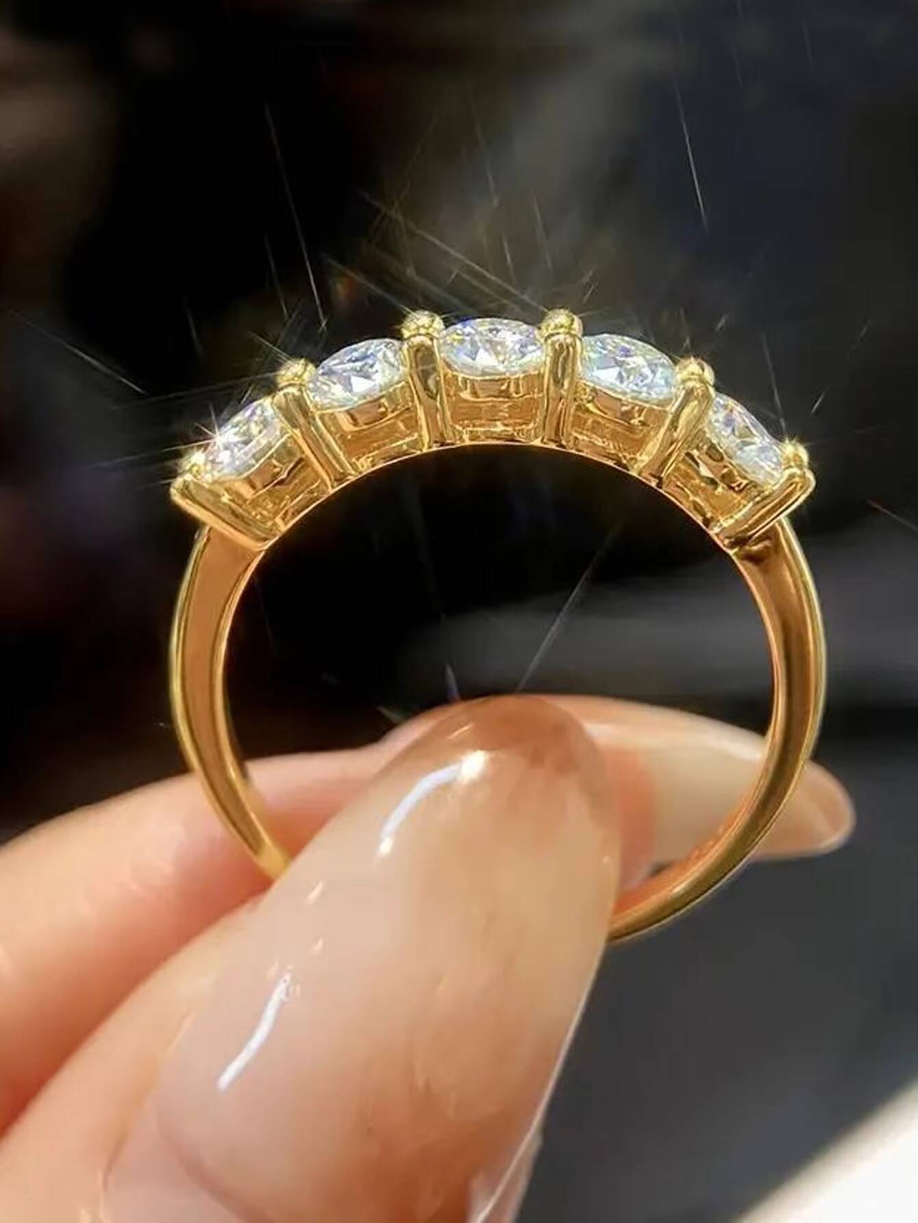 S925 Silver Moissanite Ring with Diamonds Luxurious and Gorgeous Style for Weddings Banquets and Dress Matching