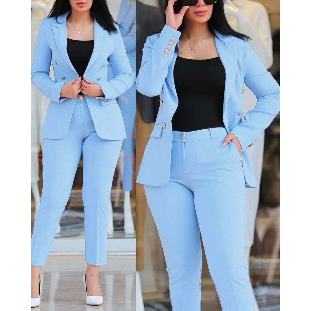 Solid Color Large Size Casual Fashion Professional Wear Women's Suit