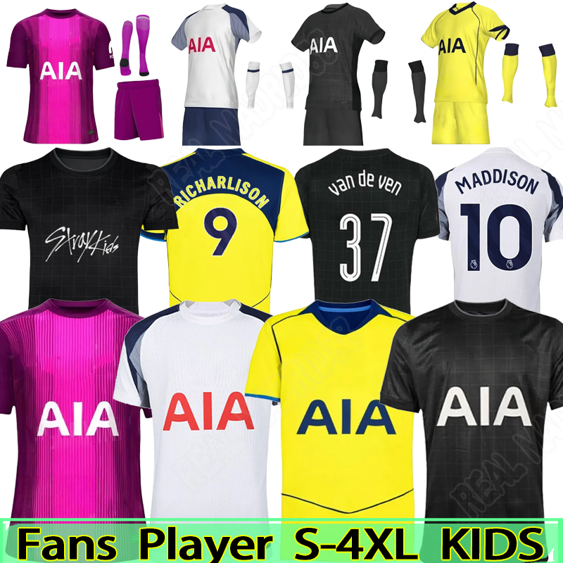 2025 2026 Tottenham soccer jerseys MADDISON JOHNSON 3rd BISSOUMA KULUSEVSKI UDOGIE LUCAS DELE VAN DE VEN SON RICHARLISON Spurss 24 25 26 kit Football shirt Men