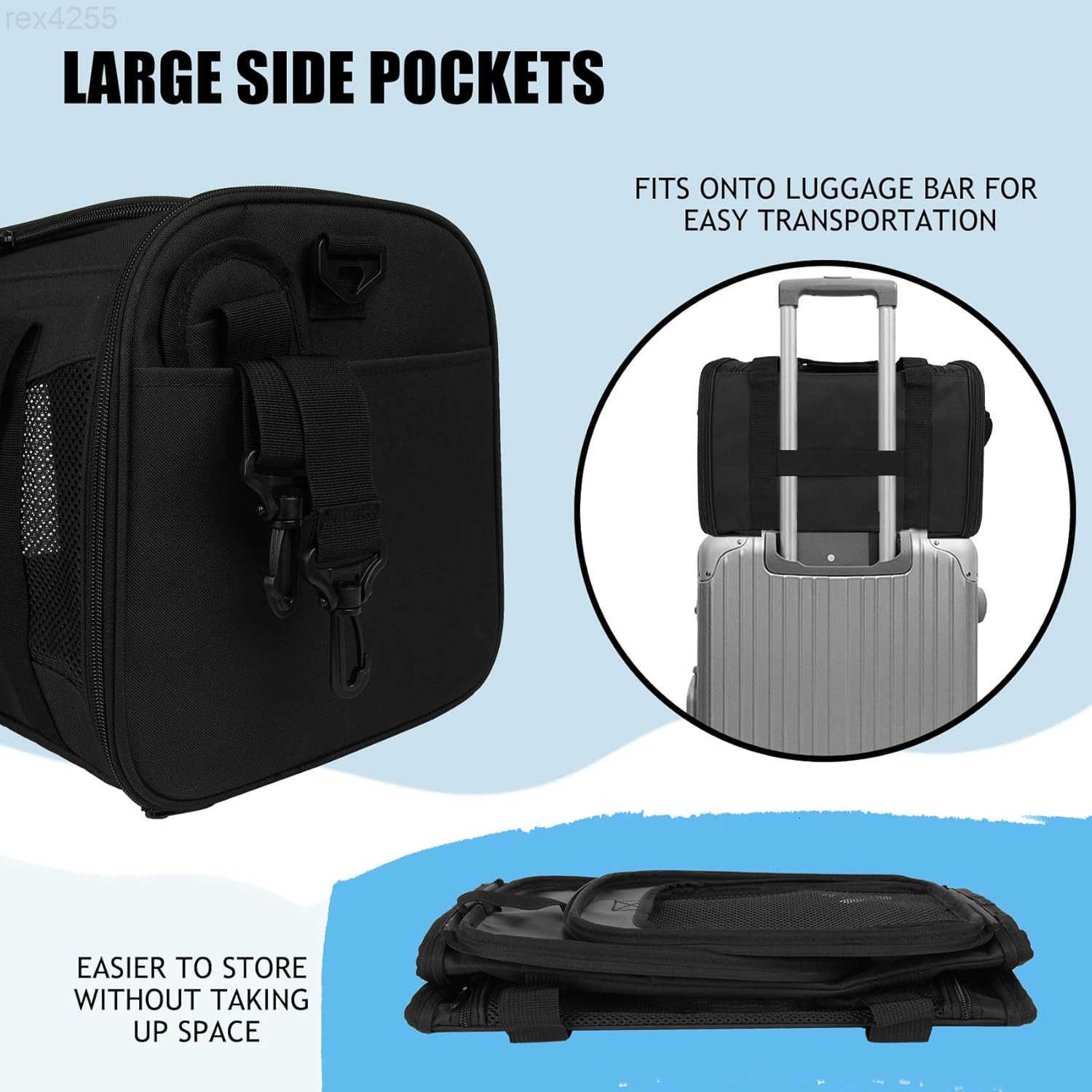 Cat Dog Carriers SoftSided Pet Travel Carrier for Small Cats Dogs Under to15lbs SoftSolid Collapsible CarrierMediumGreenW250904