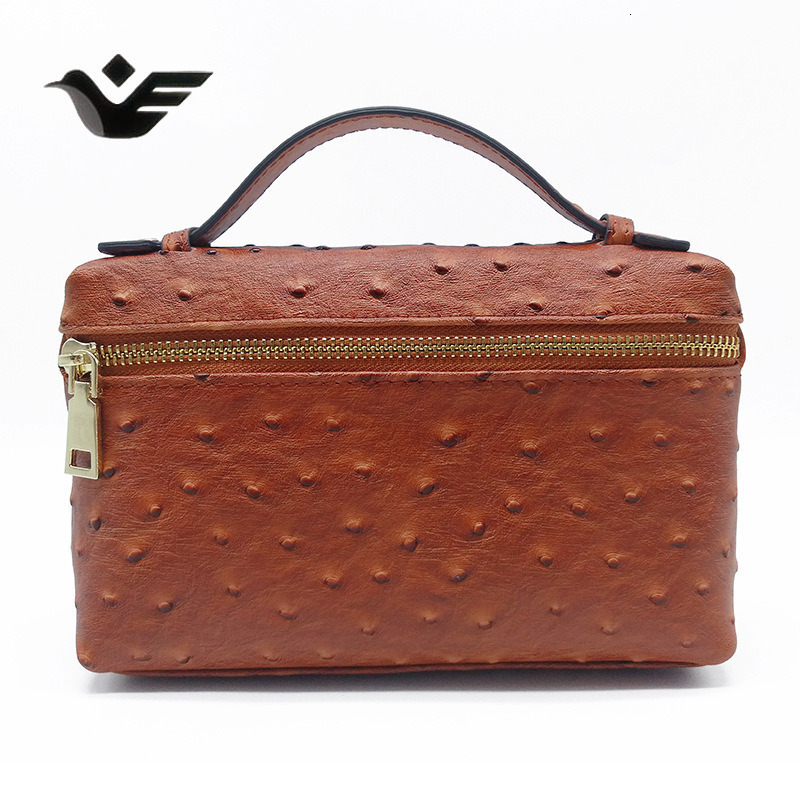 Feiyan Free Shipping New Designer Bag Luxury Shopping Bag Stock Wholesale Ostrich Pattern Cowhide Women's Handbag Genuine Leather Clutch Bag Tren