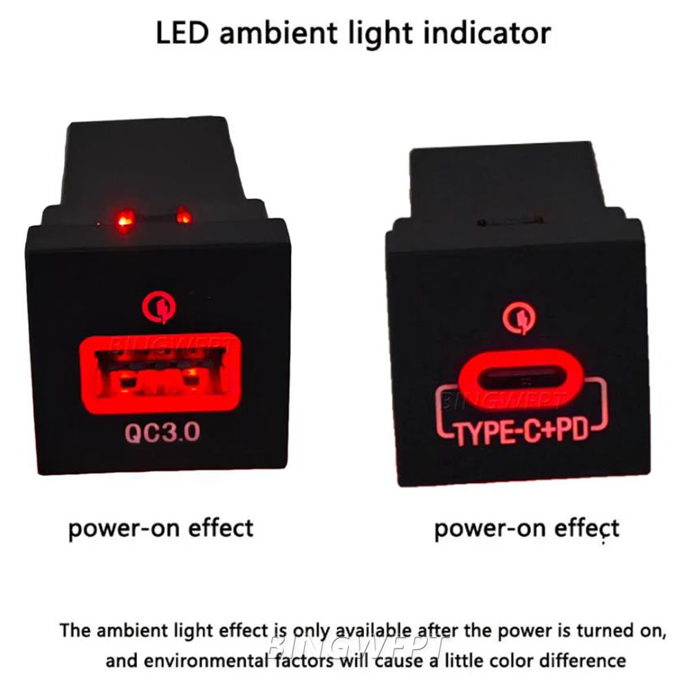 For VW Golf 6 MK6 Jetta 5 Scirocco 2006 - 2012 Car USB Charger PD Quick Charge QC3.0 Phone Charging Adapter Outlet Button