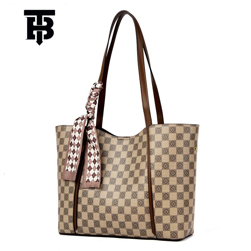 TB BHULAMTE Presbyopia Scarf Print Single Shoulder Designer S Bag Bag 2025 New Large Capacity Women's Tote Bag High-end Versatile Handbag