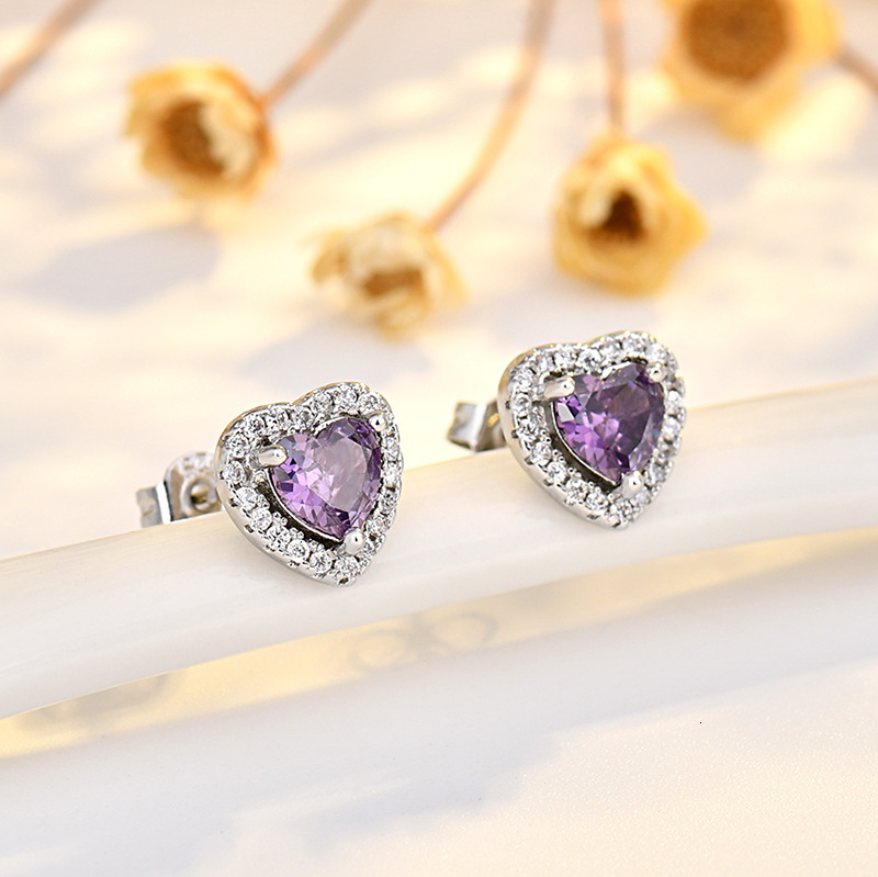 Twelve Stars Heart-shaped Earrings 925 Sterling Silver Needle High-end Sense Ear Designer Luxury Free Shipping Piercing Simple Earrings Factory Direct