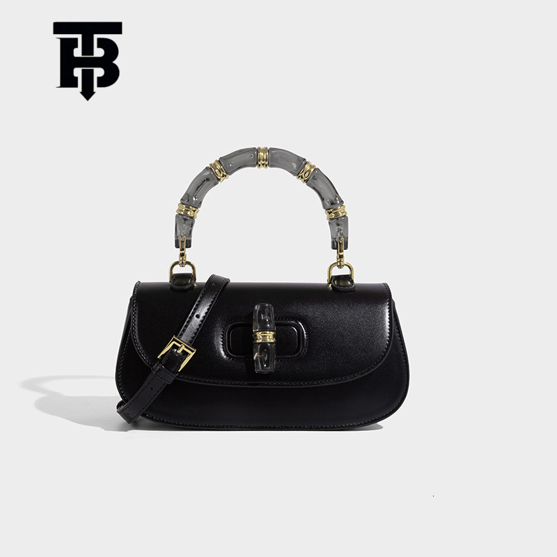 TB BHULAMTE Crystal Bamboo Knot Bag Versatile Saddle Bag 2025 New Women's Bag High-end Designer s bag Simple Trendy Small Bag Single Shoulder Cro