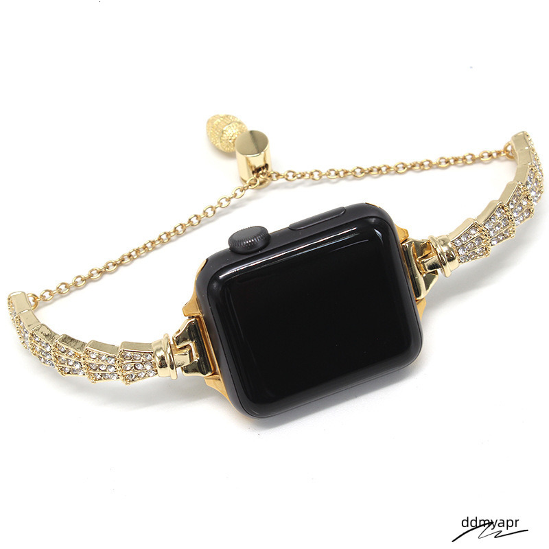 Shell Straps Apple Watch 38Mm 40Mm 41Mm 42Mm 44Mm 45Mm 46Mm 49Mm Smart Strap Bands Bling Dia Bracelet For Iwatch Band Series 10 9 8 7 6 5 4 3 Ultra Dd