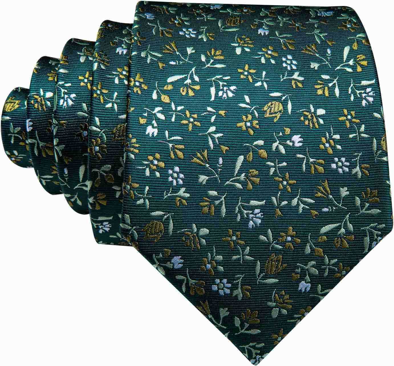 Ties for Men Silk Tie Sets Polka Dot Woven Necktie Pocket Square Cufflinks Business WeddingW250904