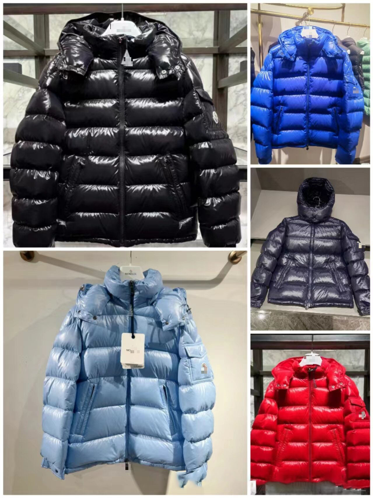 Designer down jacket correct version high version Maya couple style casual thick versatile warm hooded cotton jacket 90% padded