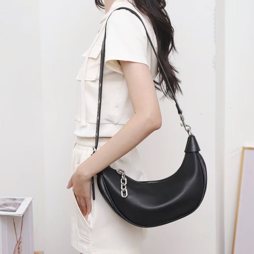 Fashion Handbag Female Shoulder Bag Saddle Women Bag Buckle Silver Party er Purses 250411