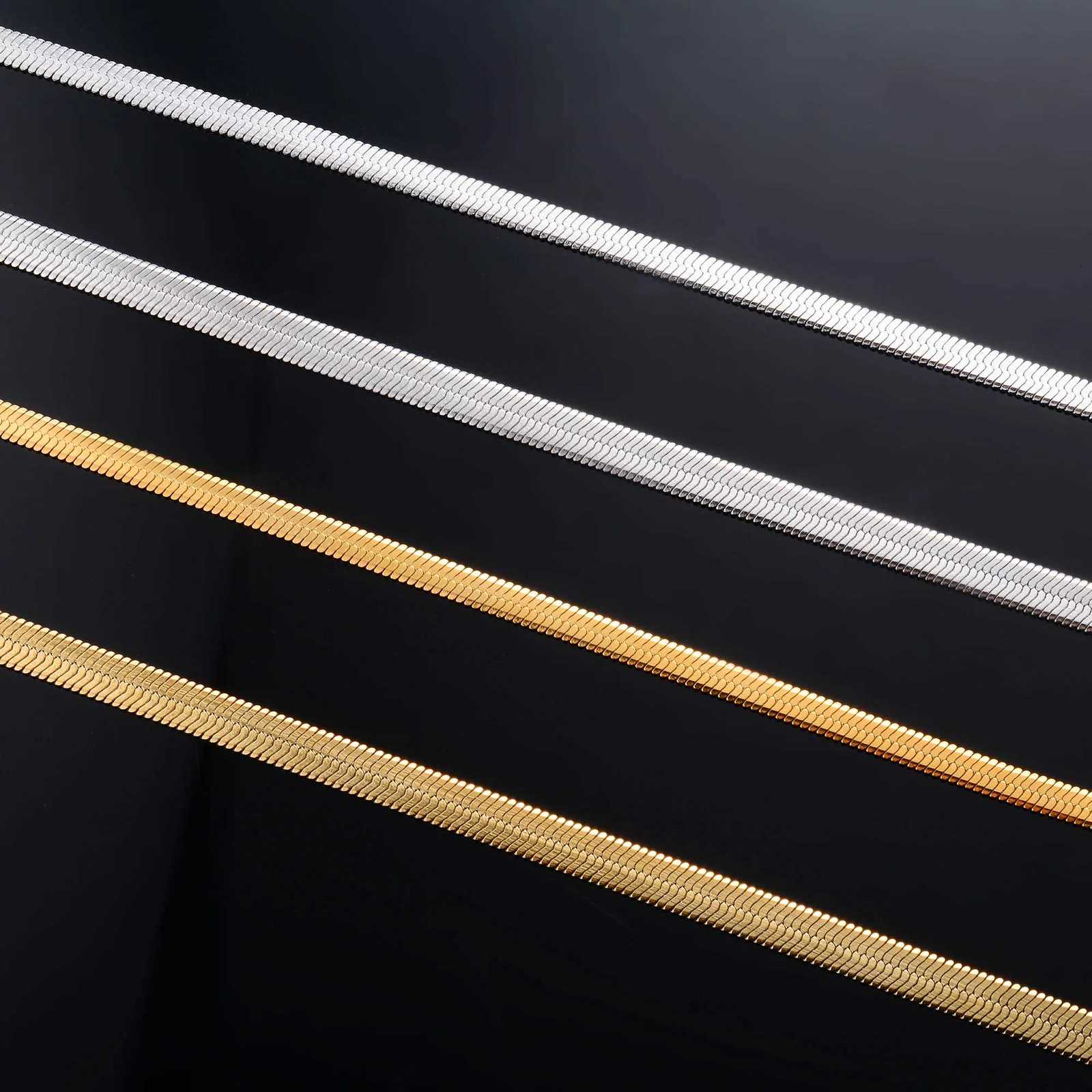 Women Men Bracelet Blade Chain for Hand Foot Stainless Steel Bangle with Extension Ankle Anklet Jewelry Making Accessories Gift W250904