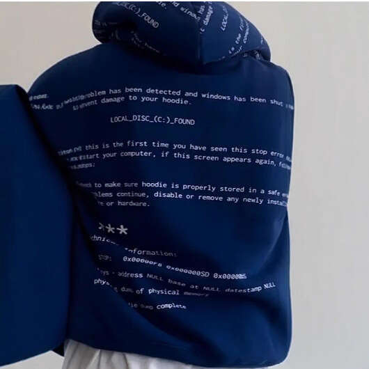 New Hoodie Long Hooded Printed Unisex Zipper Sweatshirt Jacket