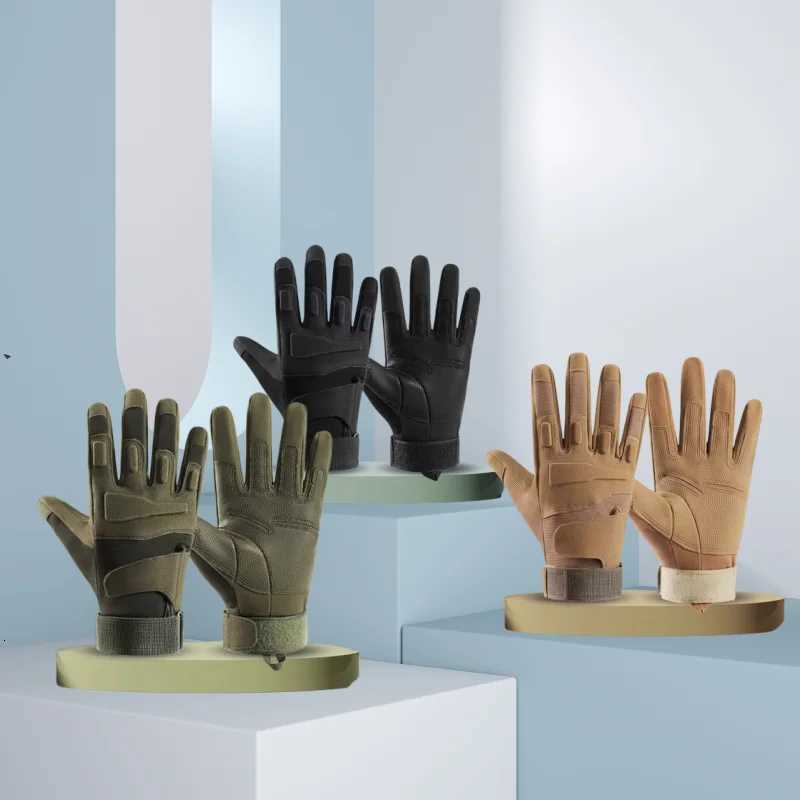 Outdoor Sports All Finger Gloves For Men Sturdy Breathab Wearresistant Protective Tactical Gloves Anti Slip Cycling GlovesXJ250904