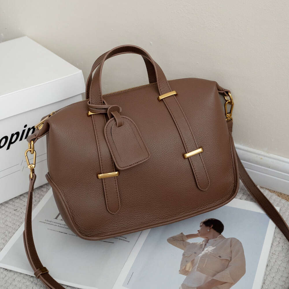 DHEssentials 2024 Pillow Bag, Genuine Leather Tote, Zippered Crossbody Shoulder Purse