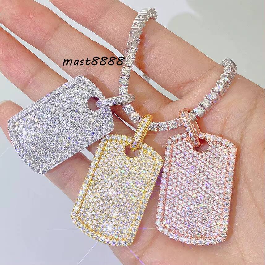 High Quality 925 Sterling Silver Moissanite Pendant Ready to ShipIced Out D Color Hip Hop Jewelry