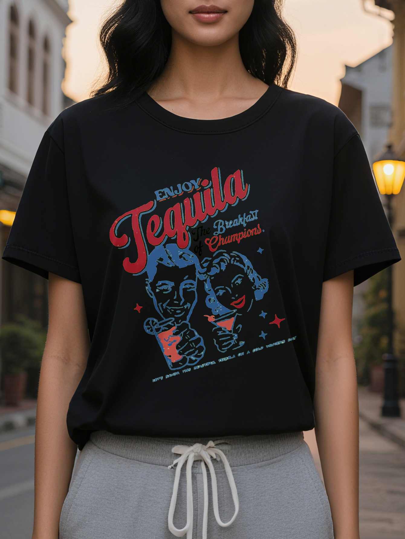 Women's Slim Fit Short Sleeve T-Shirt Bright Orange Round Neck Casual Top Spring Summer Cotton Washable