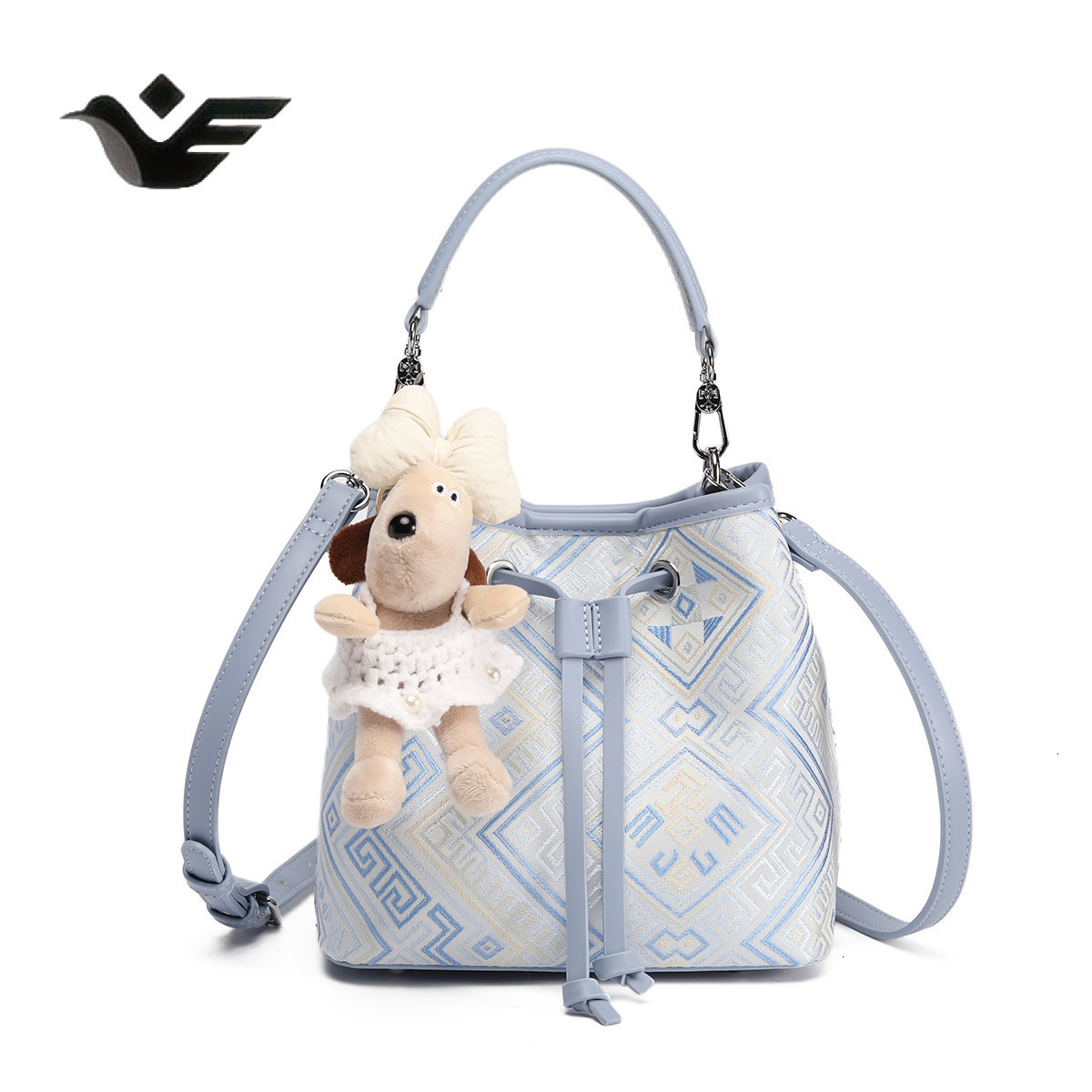 Feiyan Free Shipping New Designer Bag Luxury Shopping Bag Trendy Intangible Cultural Heritage Embroidery Bucket Bag For Women Niche Design High-end Ha
