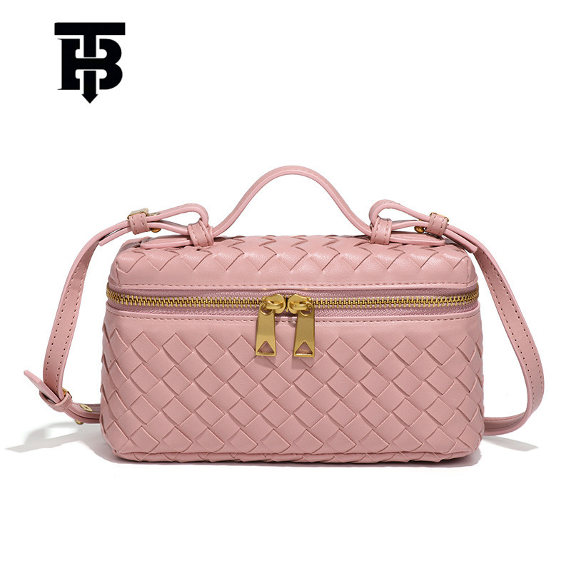 TB BHULAMTE B Brand Designer s bag New Classic Handwoven Box Bag Fashion Handheld Makeup Bag Single Shoulder Crossbody Box Tofu Small Square Bag