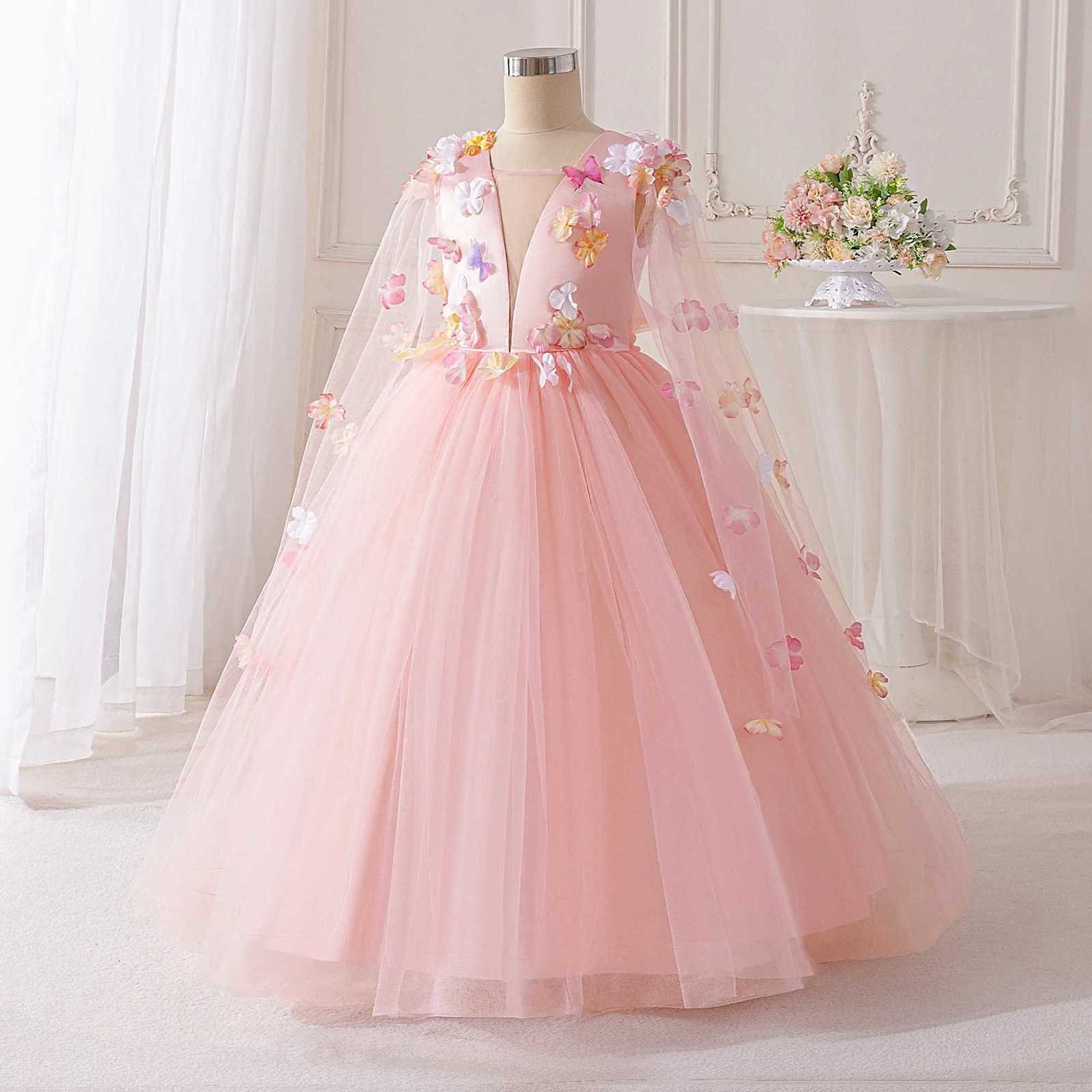Fairytale Princess Dress Girl Party Princess Style Elegant Dress for Special Occasions Butterfly Design Elegant Dress Z250904