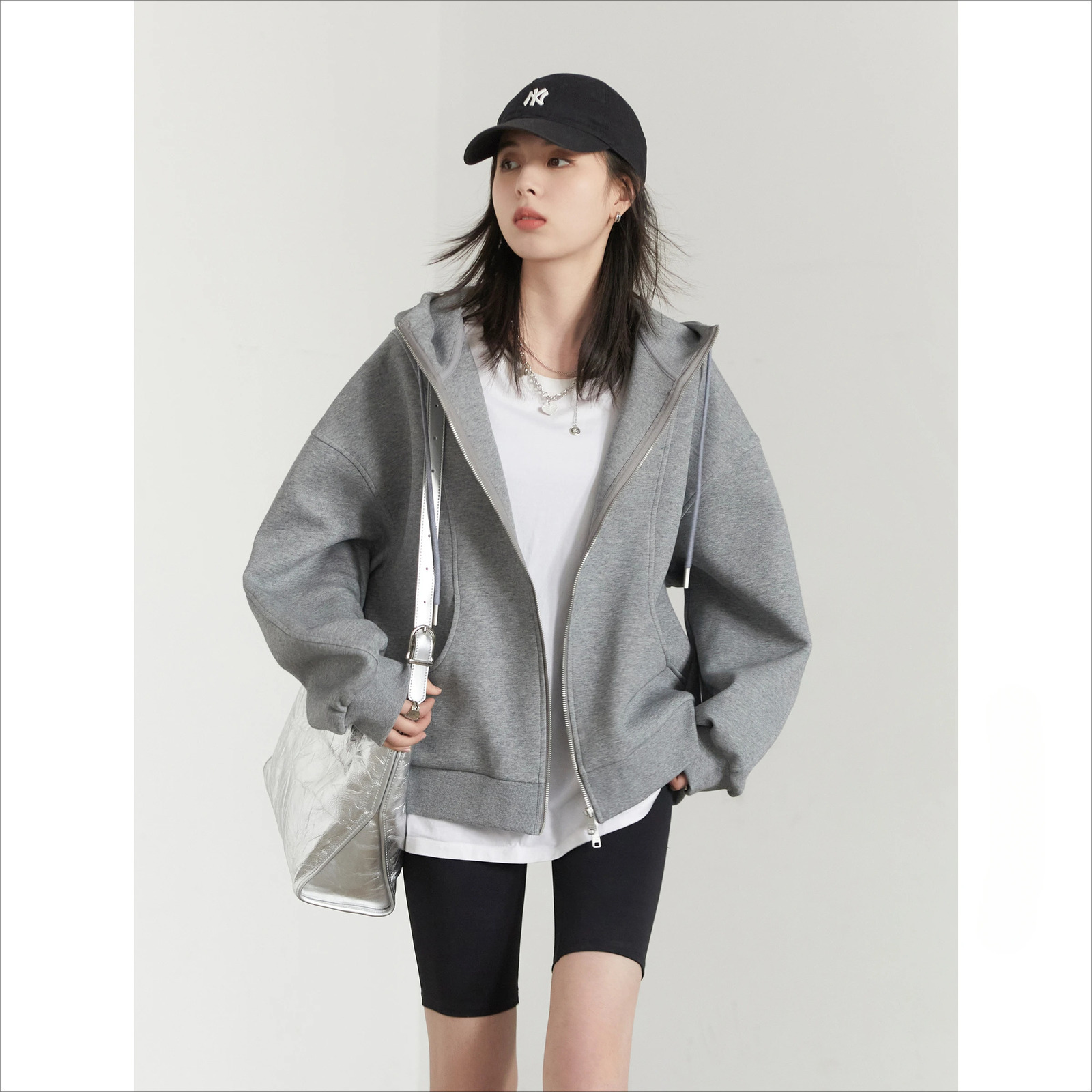 CHIC VEN Women Sweatshirts Loose Drawstring Hooded Female Jacket BF Style Woman Sports Coat Spring Autumn 250904